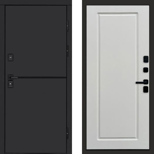 Входная дверь Termo-door Тренд Black - Гранд Белый софт