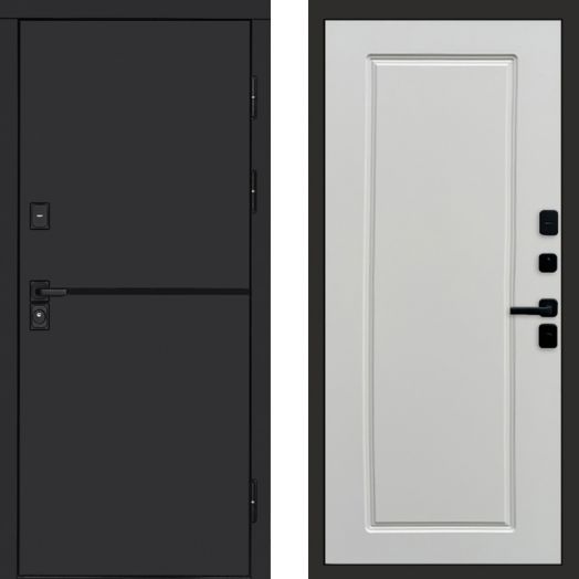 Входная дверь Termo-door Тренд Black - Гранд Слоновая кость