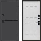 Входная дверь Termo-door Тренд Графит - Спарта Белое дерево