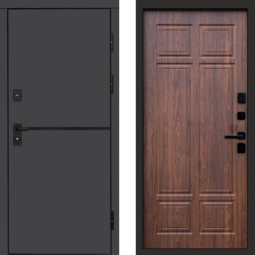 Входная дверь Termo-door Тренд Графит - Орех премиум