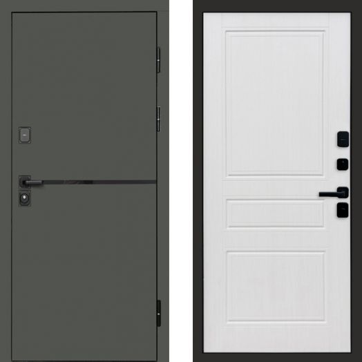 Входная дверь Termo-door Тренд Грин - Классика Белое дерево