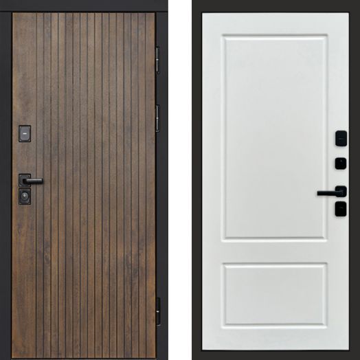 Входная дверь Termo-door Твист Ультра - Марсель Белый софт