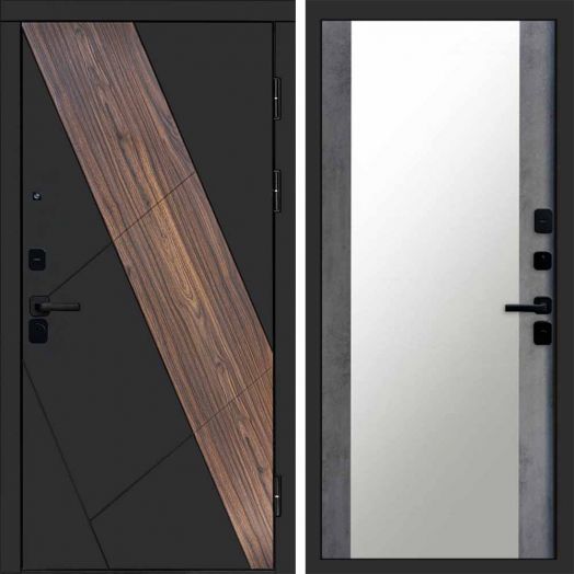 Входная дверь Termo-door Нова - Зеркало Бетон темный