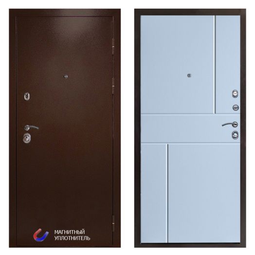 Входная дверь Termo-door Техно Медь - Горизонт Белый