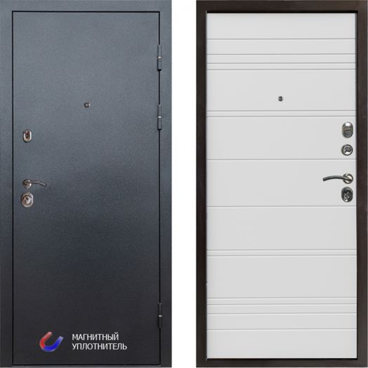 Входная дверь Termo-door Техно Графит - White Line