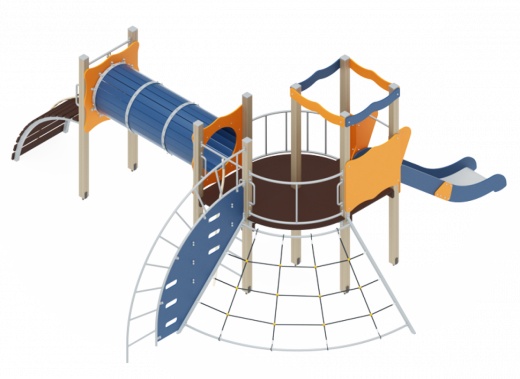 Детский игровой комплекс Игротека Горка 1200 6410х6230х2850