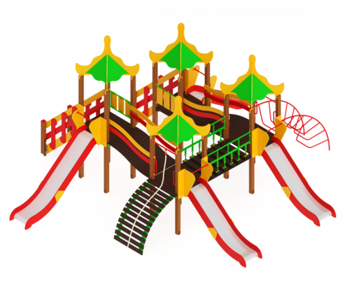 Детский игровой комплекс Азия Горка 900, 1200, 1500 8060х6680х4180