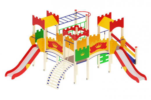 Детский игровой комплекс Замок Горка 1200 6720х5700х3000