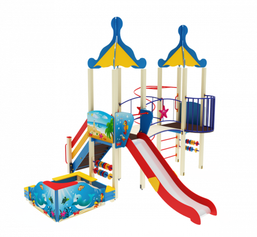 Детский игровой комплекс Морской Горка 1500 5170х4910х4180