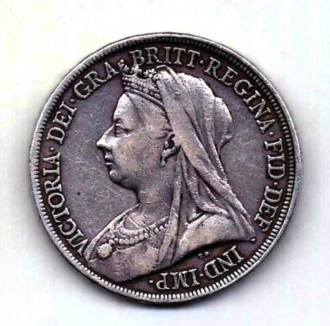1 крона 1893 Великобритания AUNC- XF