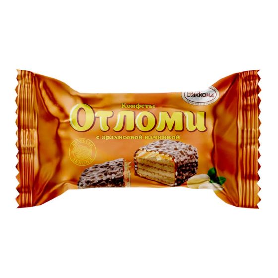 Конфеты «Отломи» карамель/арахис/рис шок-ваф.1кг КФ «Акконд»
