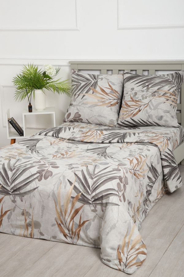Бязь евро [в ассортименте] Постельное белье с принтом Ветка пальмы постельное белье