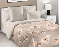 Перкаль 1.5 спальный [в ассортименте] Постельное белье Влюбленный корги постельное белье