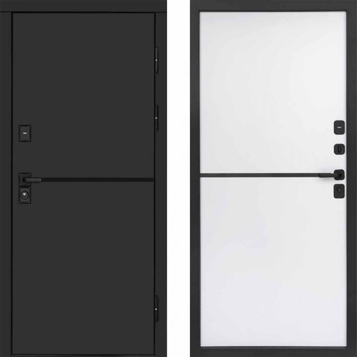Входная дверь Termo-door Тренд Black - Нео White