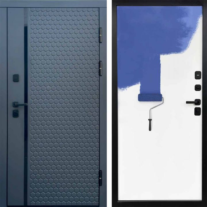 Входная дверь Termo-door Simple Графит - Грунт под покраску