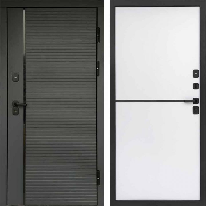 Входная дверь Termo-door Графит line - Нео White