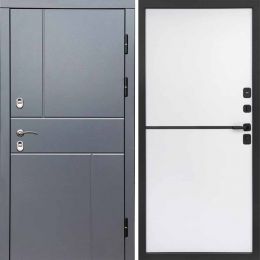 Входная дверь Termo-door Вертикаль Грей - Нео White