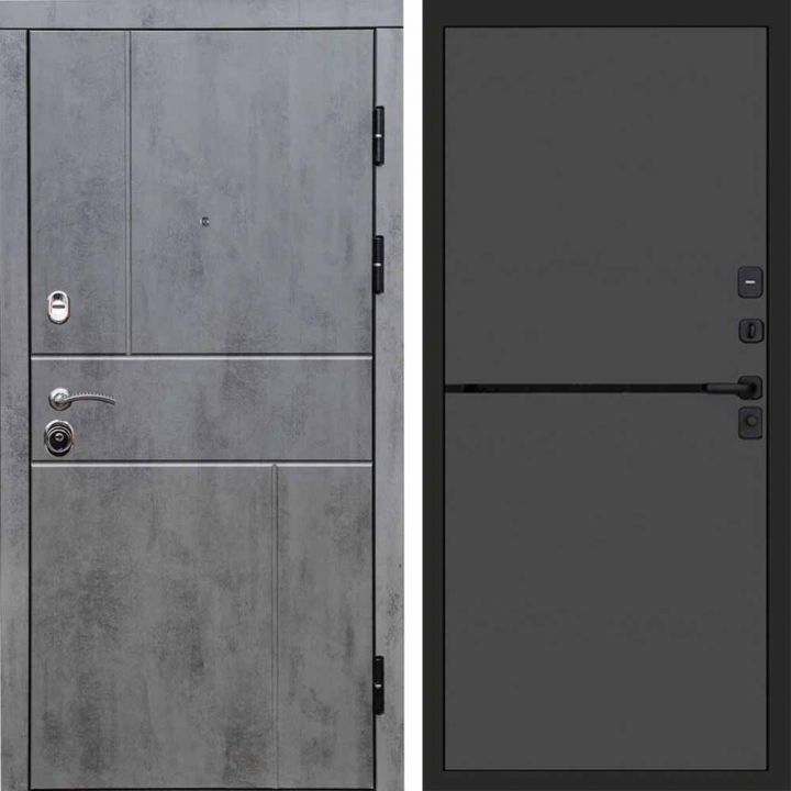 Входная дверь Termo-door Вертикаль Бетон - Нео Графит