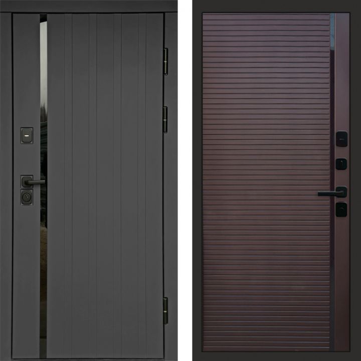 Входная дверь Termo-door Роял Графит - Porte Шоколад