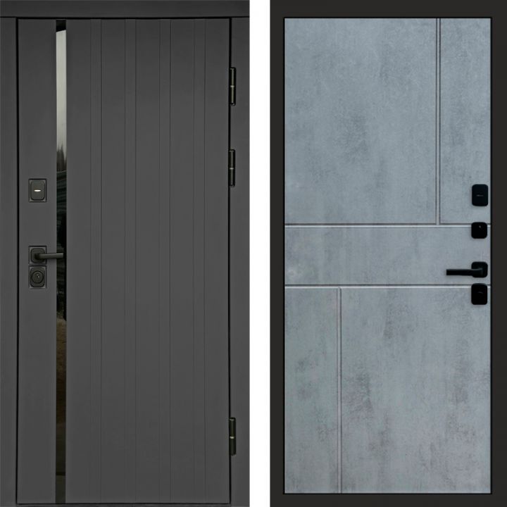Входная дверь Termo-door Роял Графит - Горизонт Бетон темный