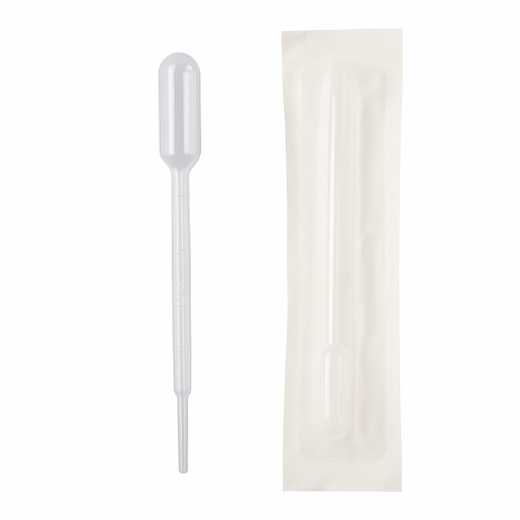 Пипетка для переноса жидкости (Пастера), 1 мл, стерильная, инд. уп, FL Medical, 100 шт/упак