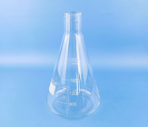 Колба коническая (Эрленмейера) 5drops КН-2-2000-50, 2000 мл, горло 50 мм, стекло Boro 3.3, без шлифа