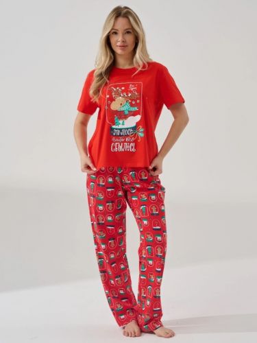 Пижама женская "Все будет!" (красный)