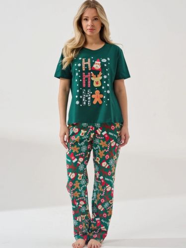 Пижама женская "Пряник" (изумрудный)