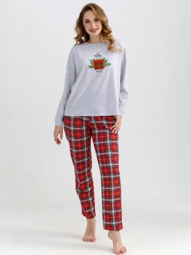 Пижама женская "Сюрприз" (серый)