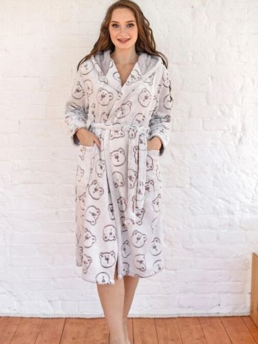 Халат женский "Медвежонок" (кофейный)