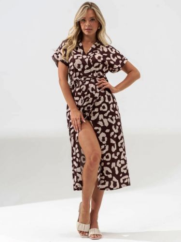 Халат женский "Пантера" (коричневый)