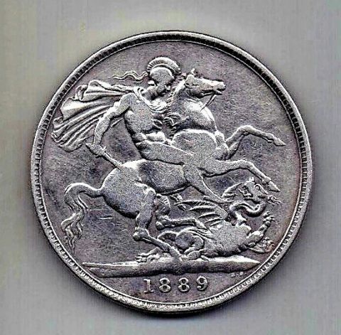 1 крона 1889 Великобритания XF