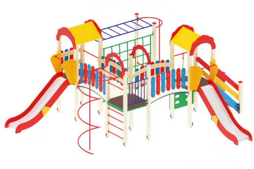Детский игровой комплекс Городок Горка 1200 6700х5670х3000
