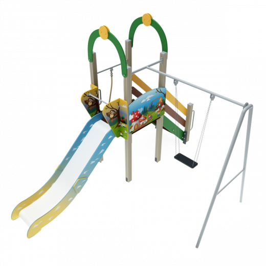 Детский игровой комплекс Счастливое детство Горка 1200 4370х3910х3000