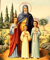 Икона Вера, Надежда, Любовь и мать их София Мученицы (UV-печать)(10383)