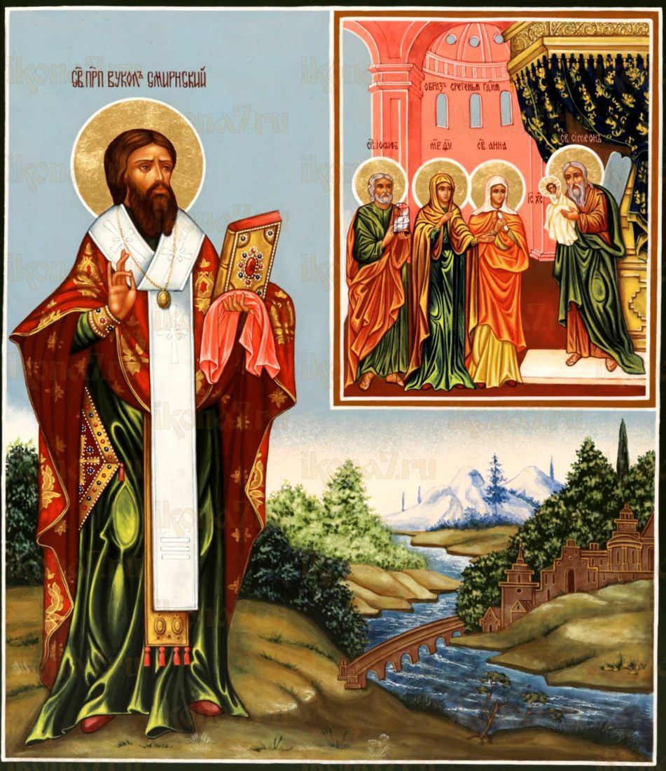 Икона Вукол Смирнский Преподобный (UV-печать)(10399)