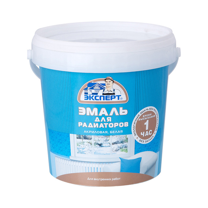 Эмаль для радиаторов акриловая, ЗАО "НПП Рогнеда" белая, 1кг.