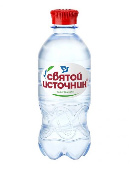 Вода питьевая «Святой Источник» газированная (пэт) 0,33л