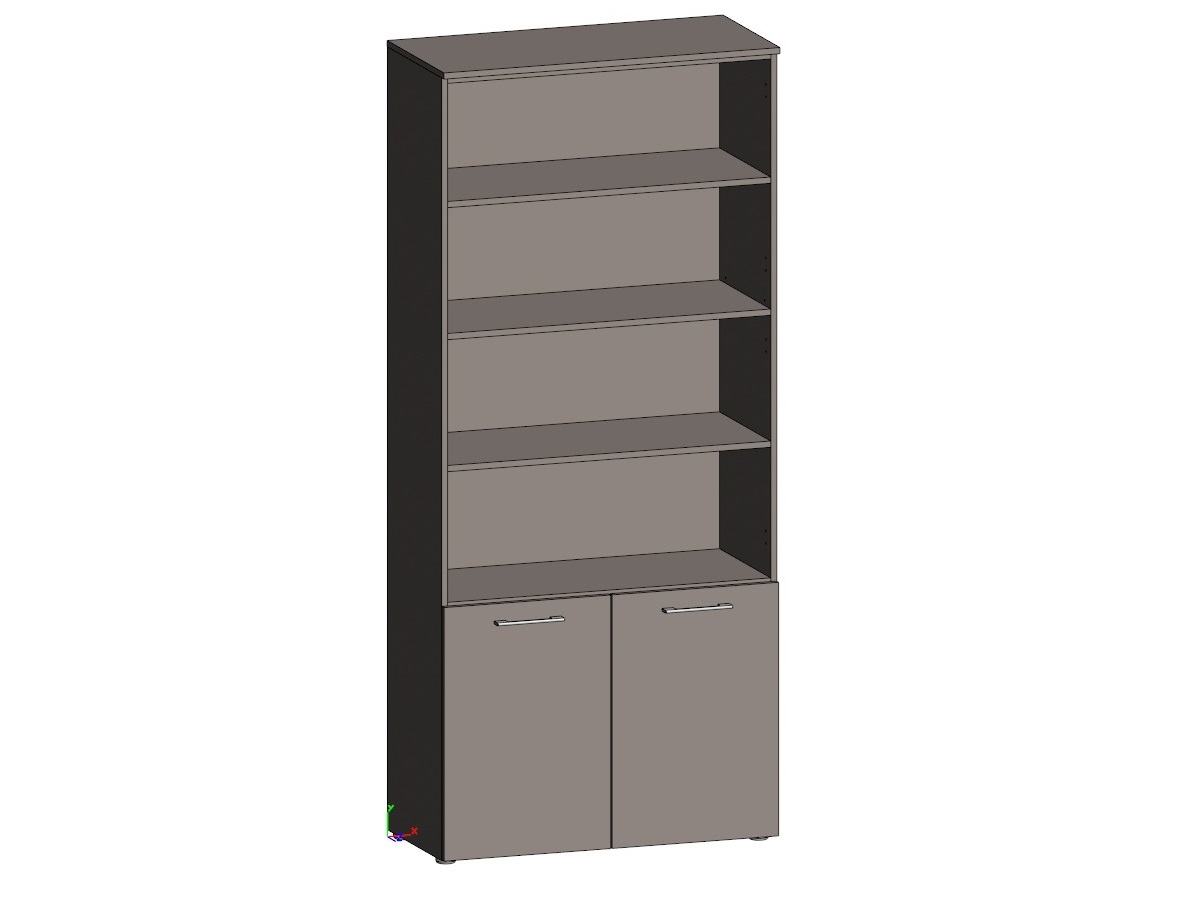 Стеллаж с малыми дверьми