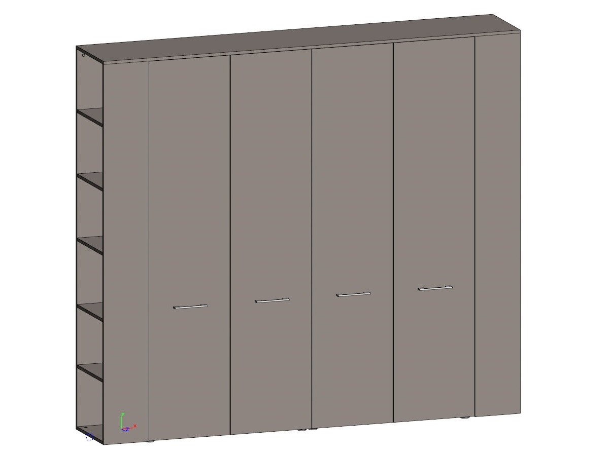 Шкаф с полками и гардероб со стеллажами