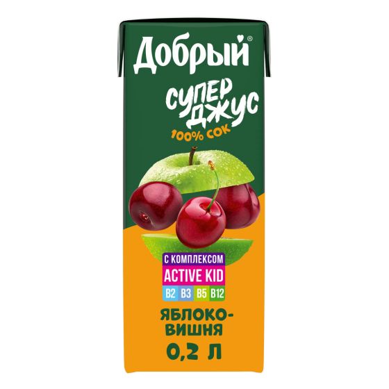 Сок «Добрый» Яблоко/Вишня 0,2л