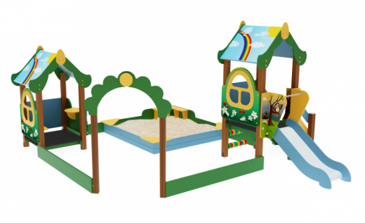 Песочный дворик Теремок  4700х5440х2650