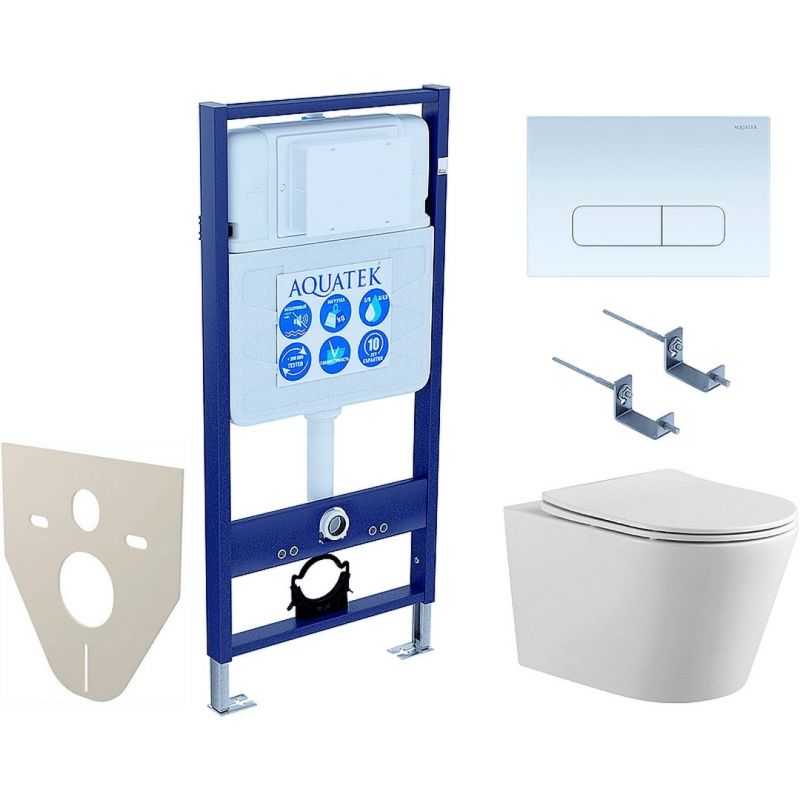 Комплект инсталляции с  подвесным унитазом и клавишей Aquatek SET AQUATEK ВЕГА-1905-013