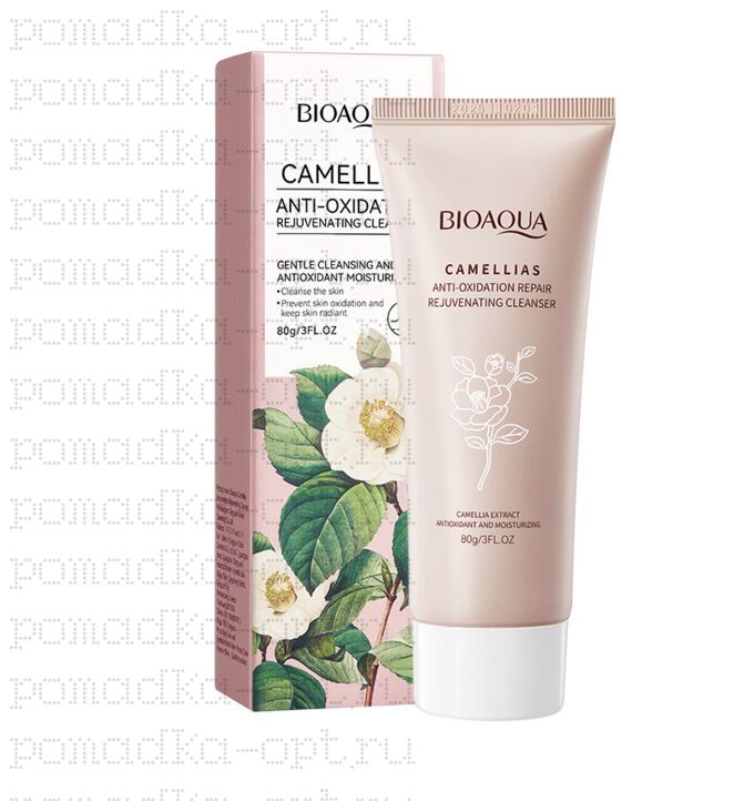 BIOAQUA CAMELLIAS ANTI-OXIDATION Пенка для лица с экстрактом камелии, 80г