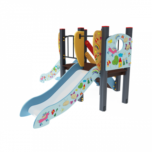 Горка Малыш двойная 750 2820х2870х1500