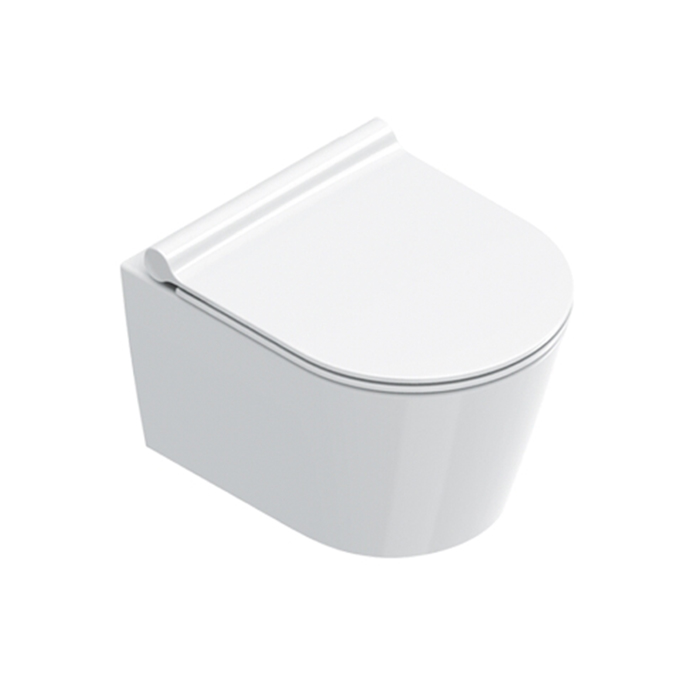 Изображение Унитаз подвесной безободковый Catalano ZERO 111460001 46x35 см смыв Tornado покрытие Cataglaze+ без крепежа цвет белый глянцевый