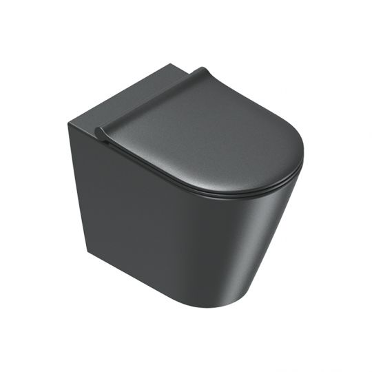 Унитаз напольный Catalano ZERO 55x35 см безободковый универс.слив смыв Tornado покрытие Cataglaze+ без крепежа схема 3