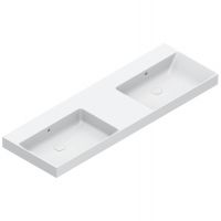 Раковина Catalano Zero 121520001 150x50 см двойная без отверстий цвет белый глянцевый схема 1