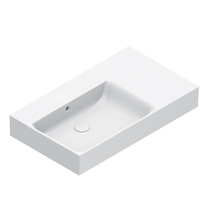 Раковина Catalano Premium 220840001 80x47 см чаша слева без отверстий цвет белый глянцевый