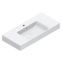 Раковина Catalano Premium 221011001 100x47 см чаша в центре с 1 отверстием цвет белый глянцевый схема 1